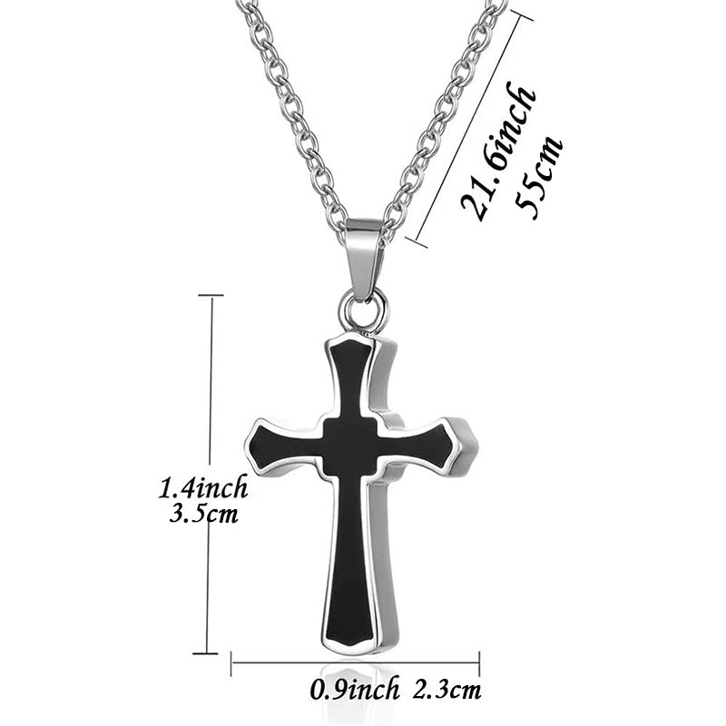 Cremation Urn Necklace Cross Pendant for Ashes-A044
