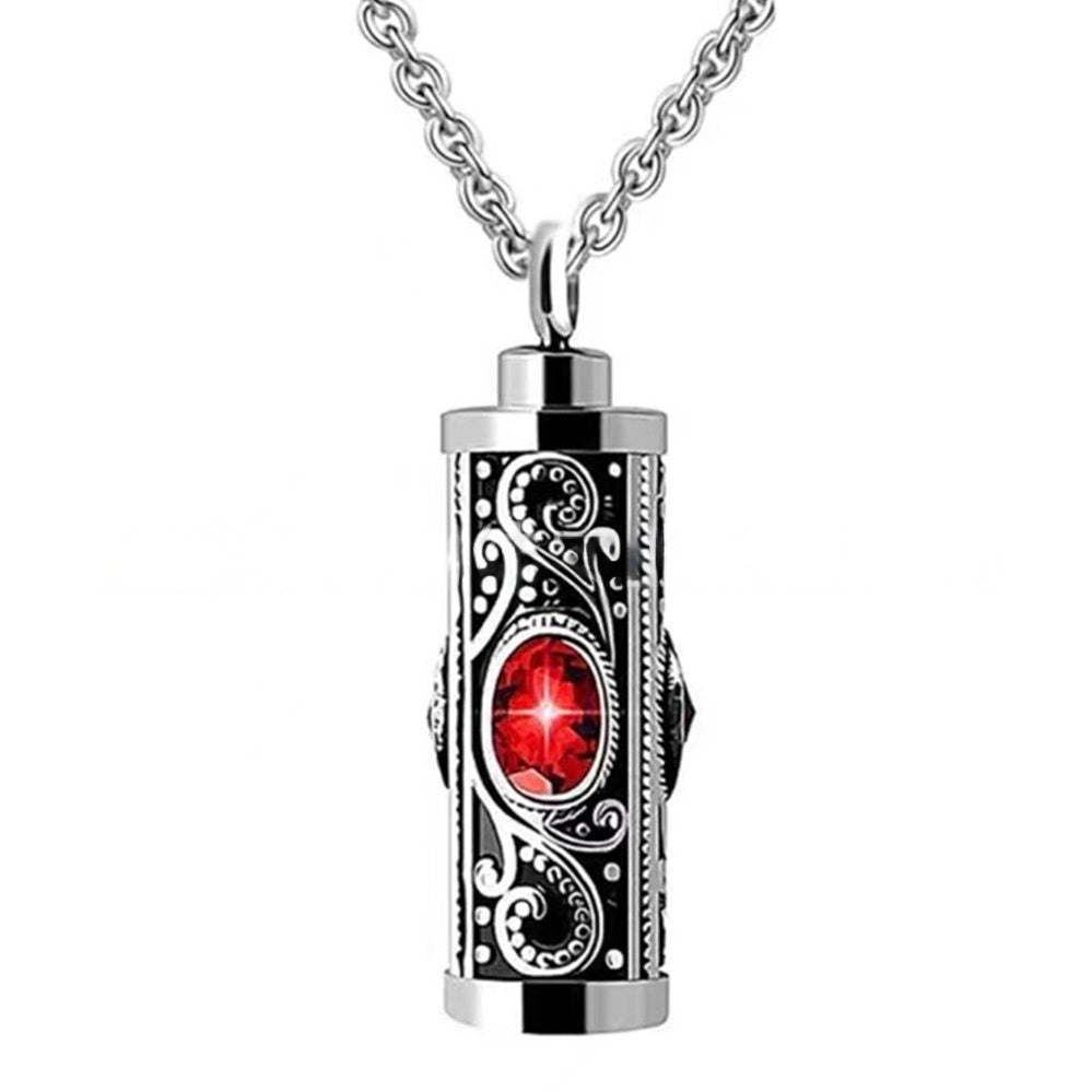 Birthstone Pendant Cremation Urn Necklace -A022