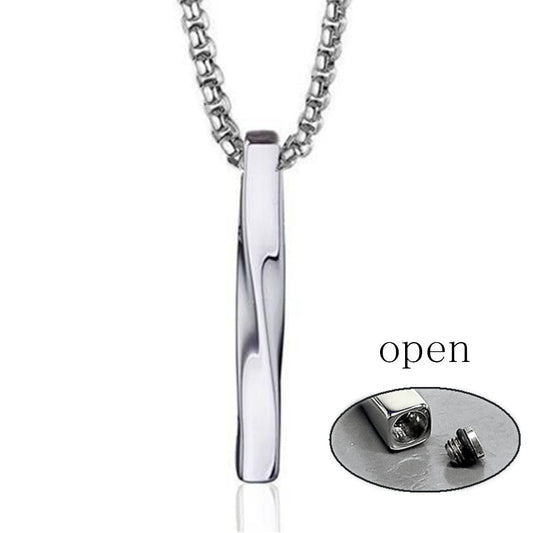 Twisted Pendant Cremation Urn Necklace for Ashes-A025