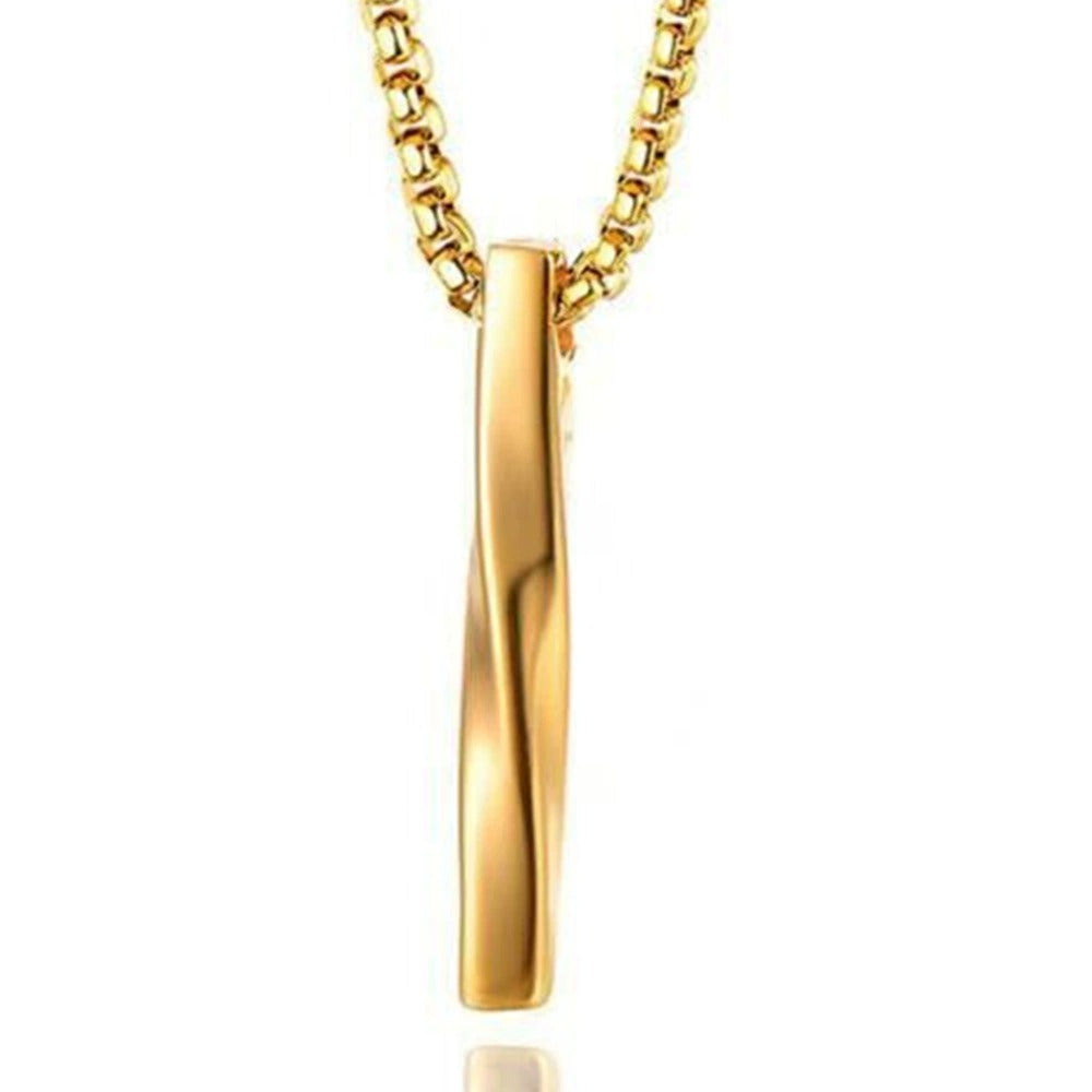 Twisted Pendant Cremation Urn Necklace for Ashes-A025