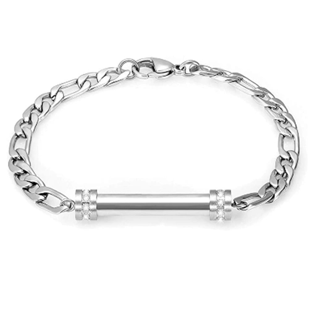 Cremation Urn Bracelet with Zircon Memorial Jewelry-A026
