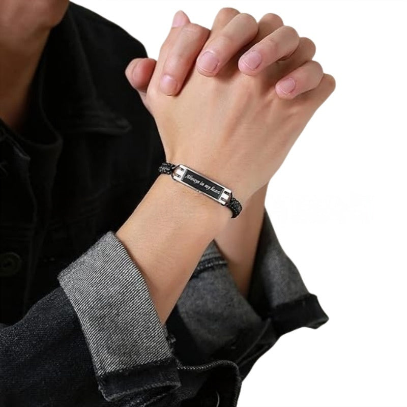 Cremation Urn Bracelet "Always in my heart" Memorial Jewelry-A033