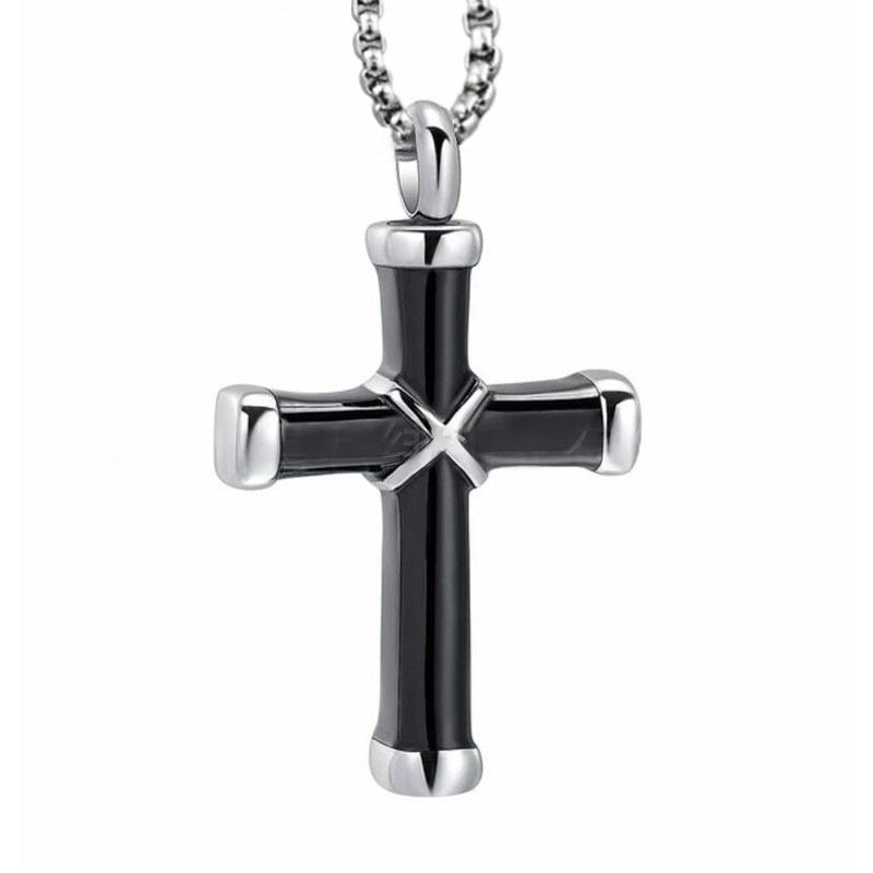 Cremation Urn Necklace Cross Pendant for Ashes-A038