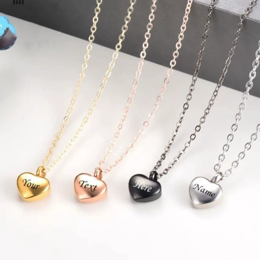 Cremation Urn Necklace Mini Heart Pendant for Ashes-A023