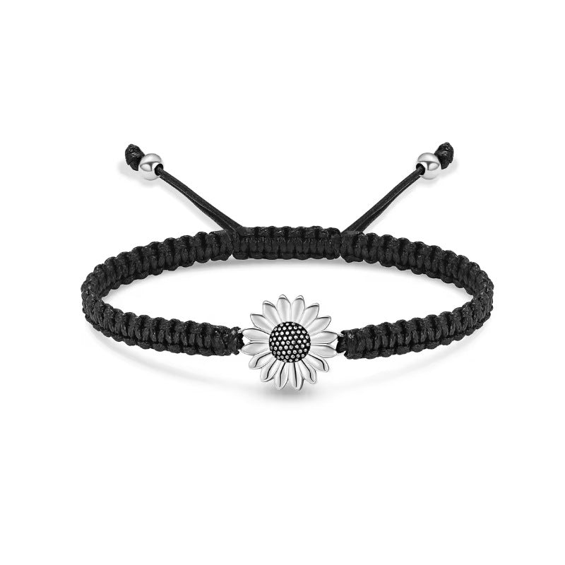 Cremation Urn Sunflower Bracelet Memorial Jewelry-A050