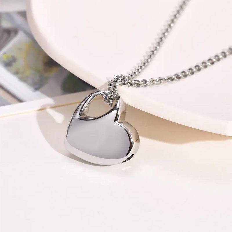 Cremation Urn Necklace Heart Pendant for Ashes-A041
