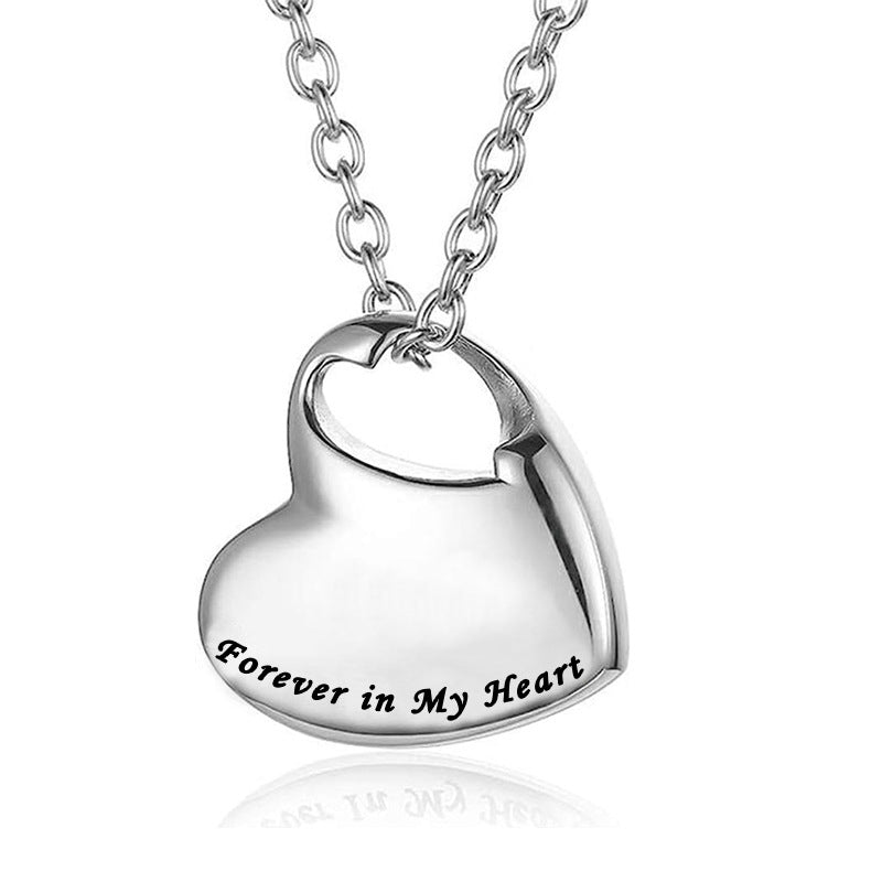Cremation Urn Necklace Heart Pendant for Ashes-A041