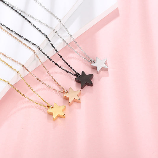 Cremation Urn Necklace Star Pendant Memorial Jewelry-A045