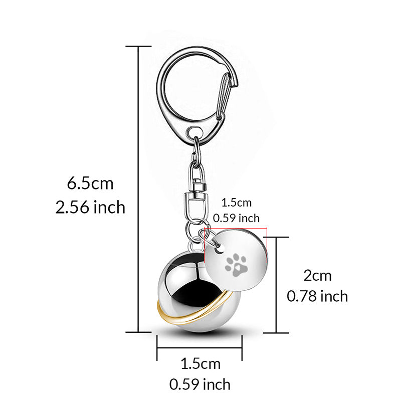 Cremation Cylindrical Urn Planet Keychain -K029