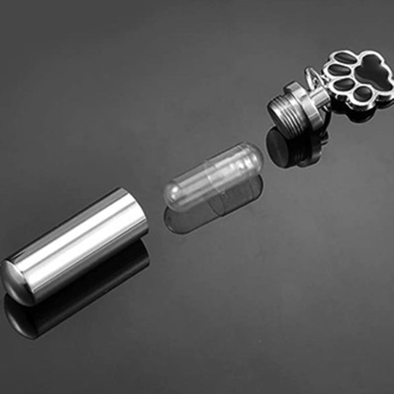 Cremation Cylindrical Urn Keychain for Pet -K027