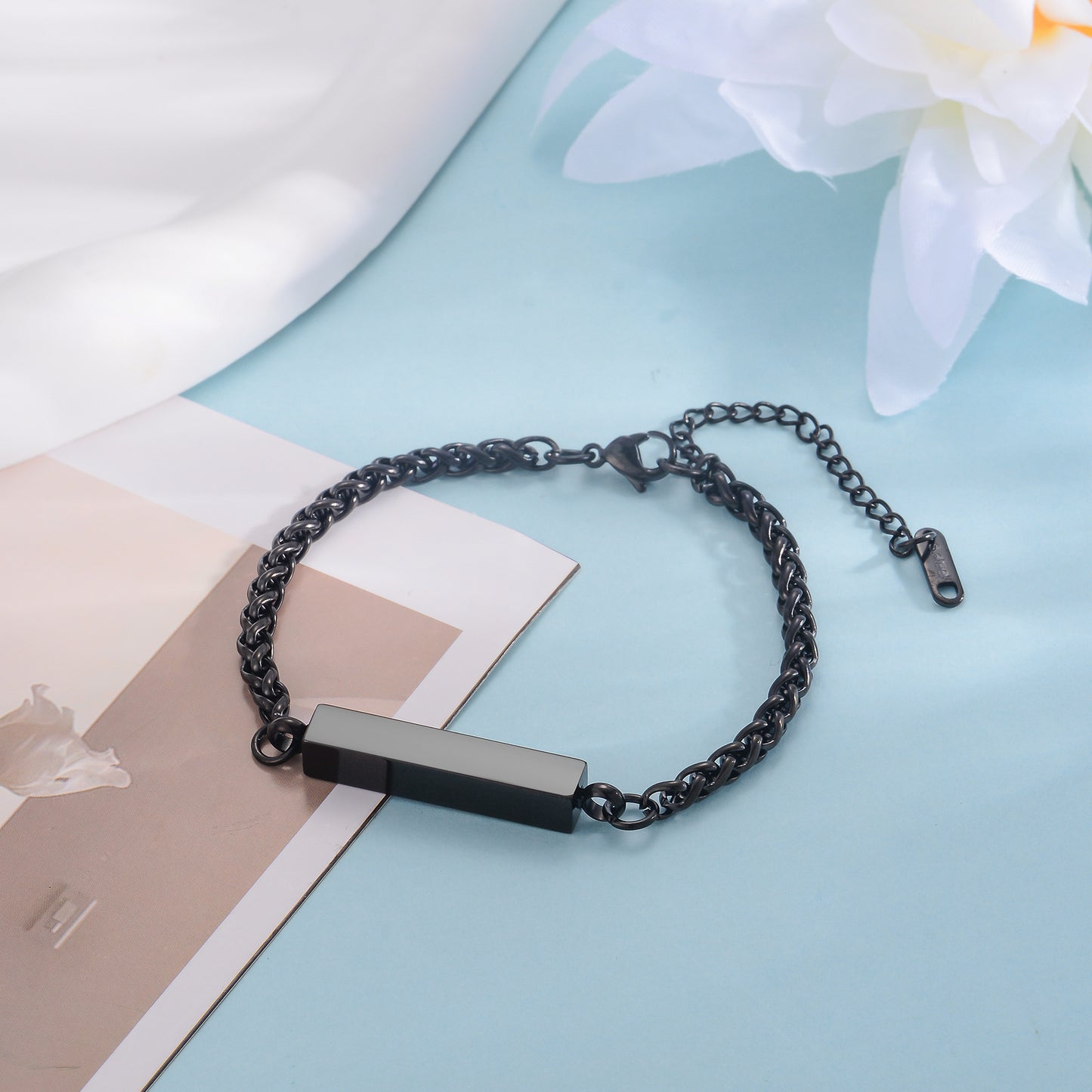 Cremation Urn Cuboid Custom Bracelet Memorial Jewelry-A051