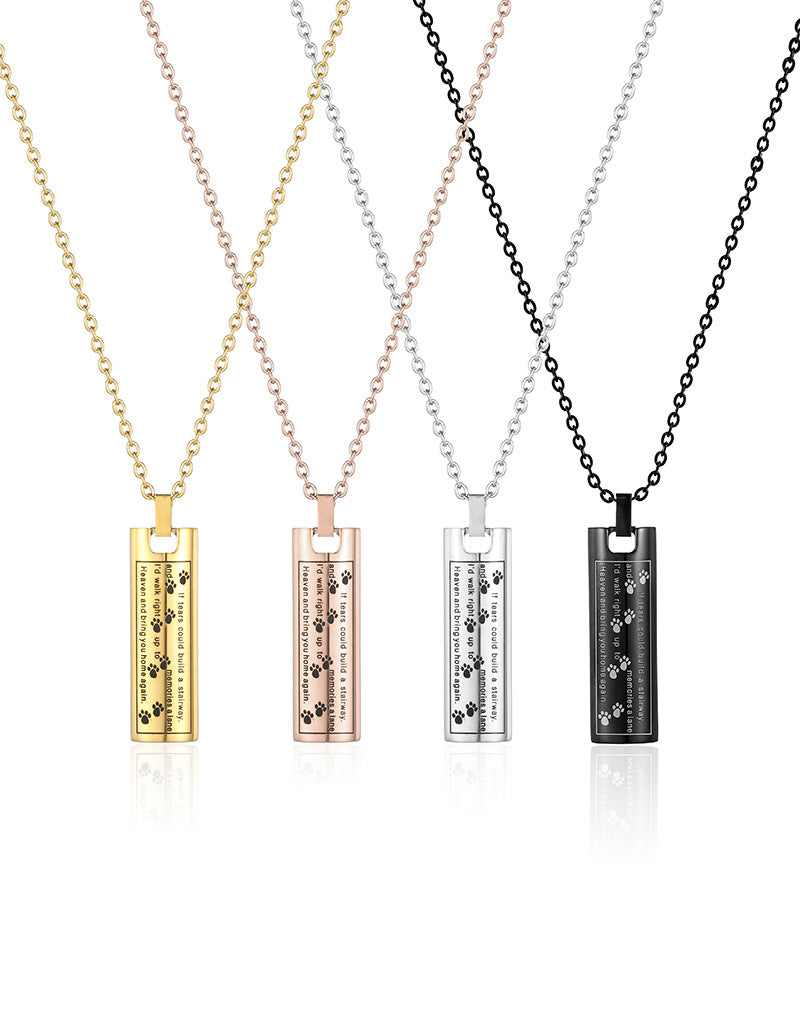 Cremation Urn Necklace Pet Memorial Urn Necklace for Ashes-A049