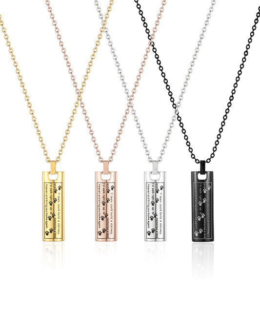 Cremation Urn Necklace Pet Memorial Urn Necklace for Ashes-A049