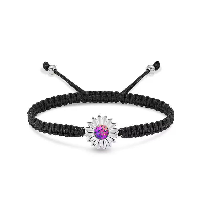 Cremation Urn Sunflower Bracelet Memorial Jewelry-A050