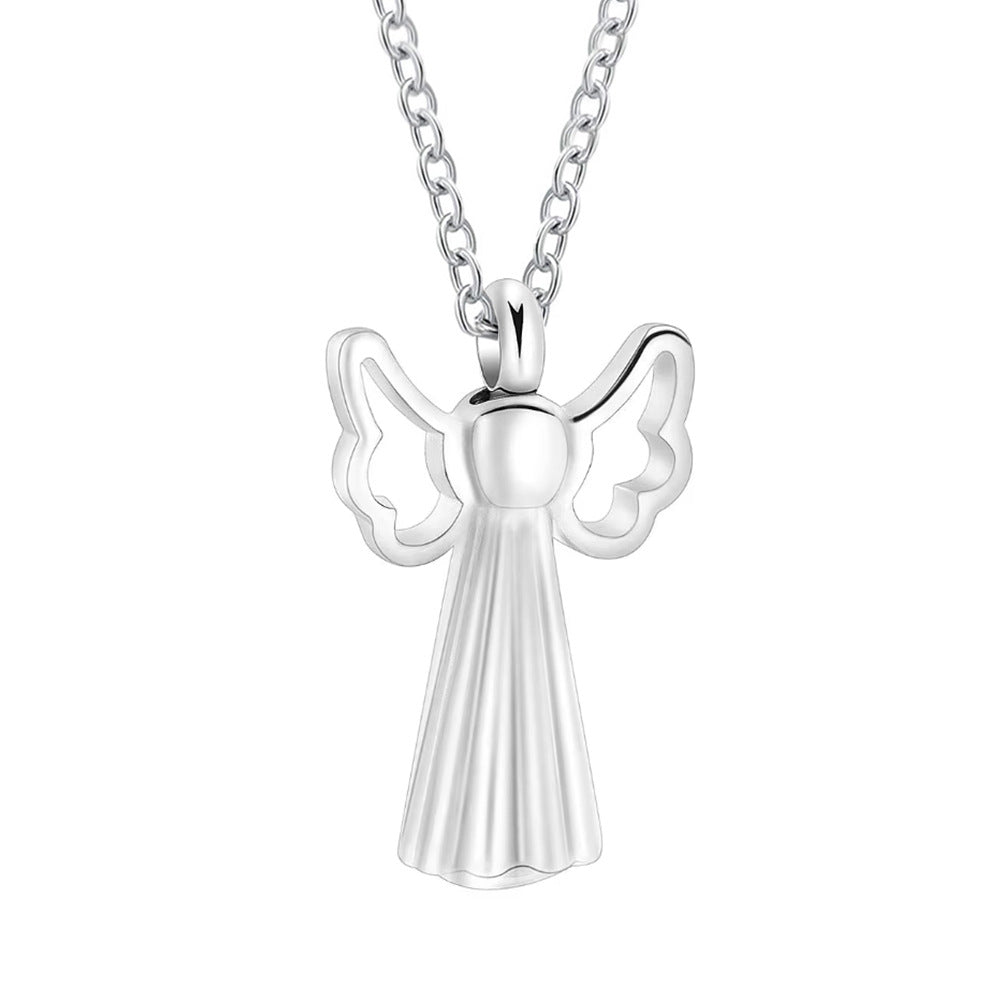 Cremation Urn Necklace Angel Pendant for Ashes-A042