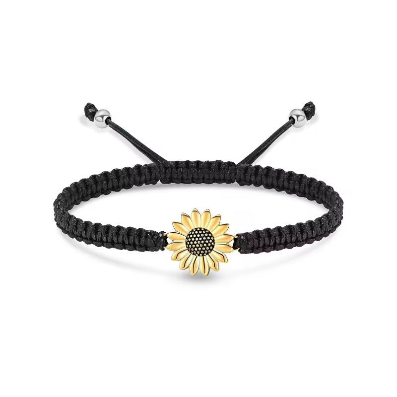 Cremation Urn Sunflower Bracelet Memorial Jewelry-A050