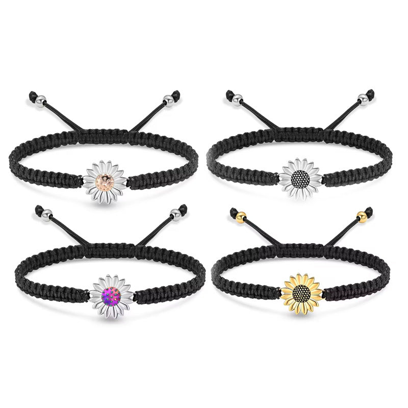 Cremation Urn Sunflower Bracelet Memorial Jewelry-A050