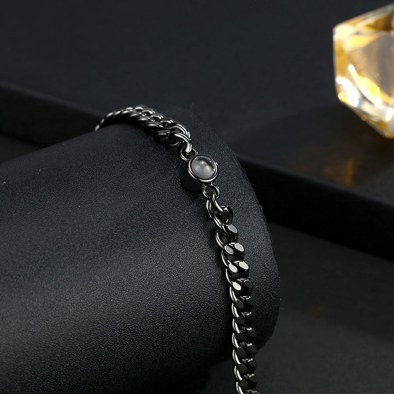 Personalized Photo Projection Bracelet for Men - P021