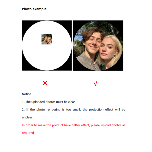 Personalized Photo Projection Necklace 925 Sterling Silver Heart Pendant I Love You - P006